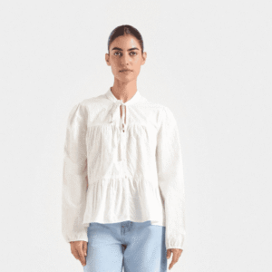 Textured Peplum Blouse