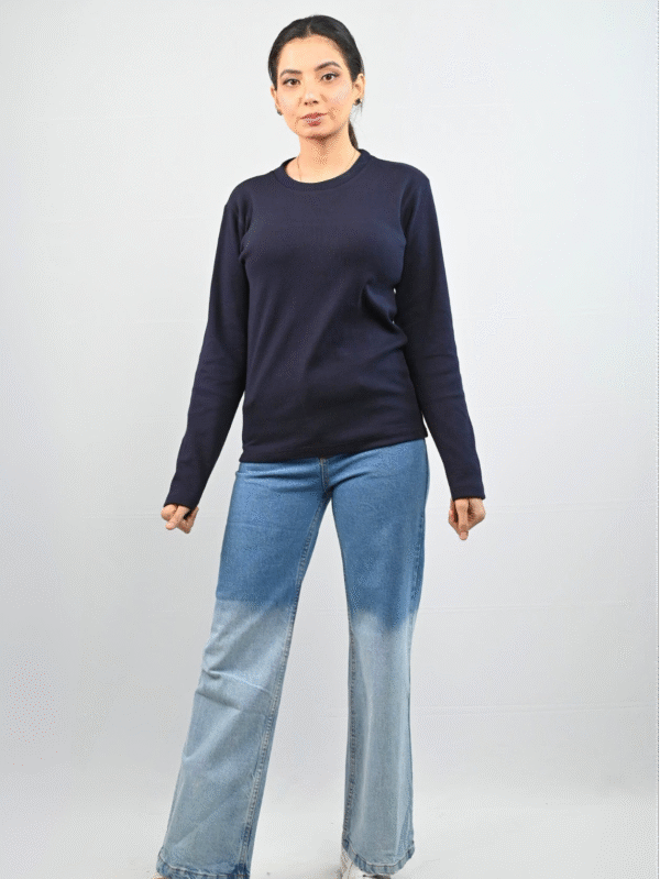 D600 Two-Tone Wide-Leg Jeans