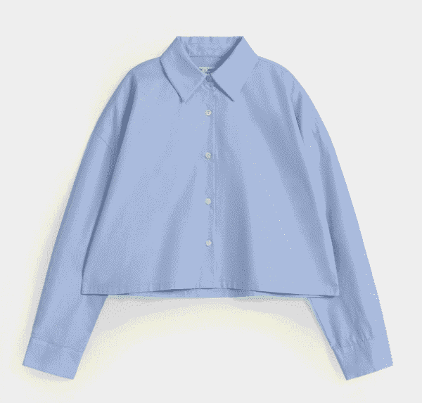 Cropped Button Down Shirt