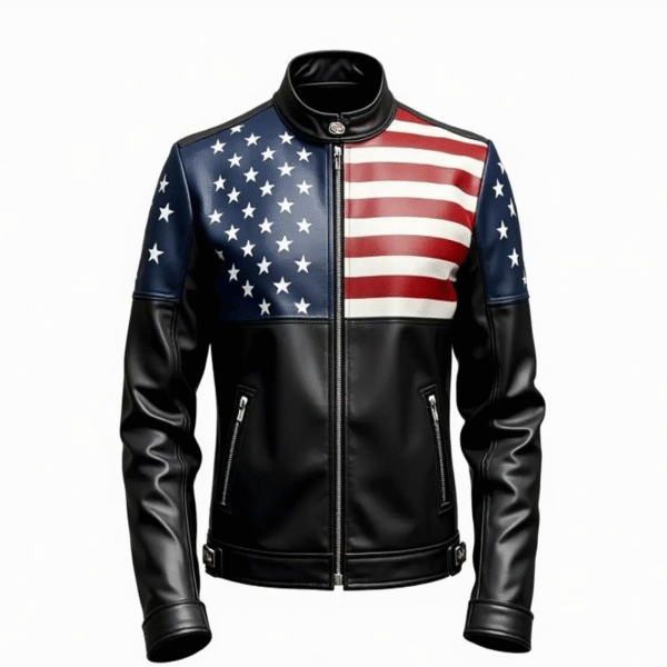 American Flag Leather Jacket